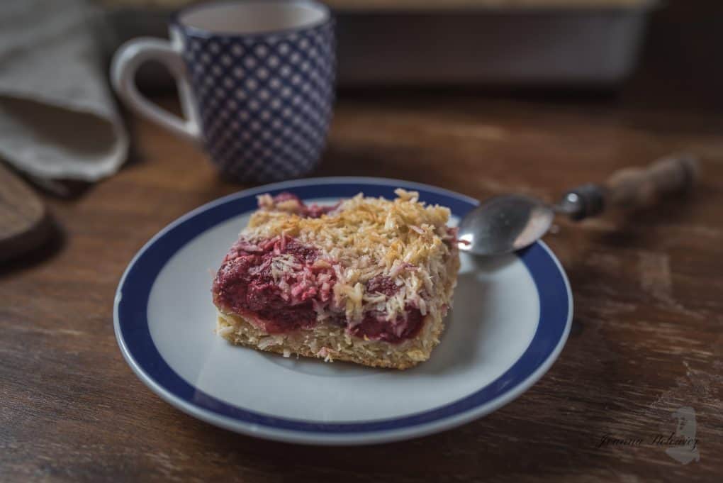 Proste ciasto kokosowe z owocami - kokosanka Thermomania Thermomix