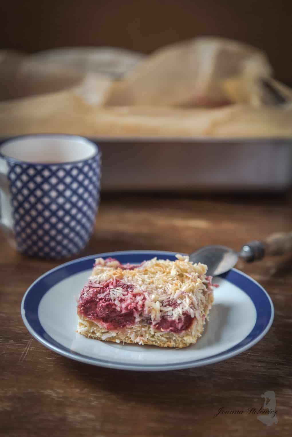 Proste ciasto kokosowe z owocami - kokosanka Thermomania Thermomix