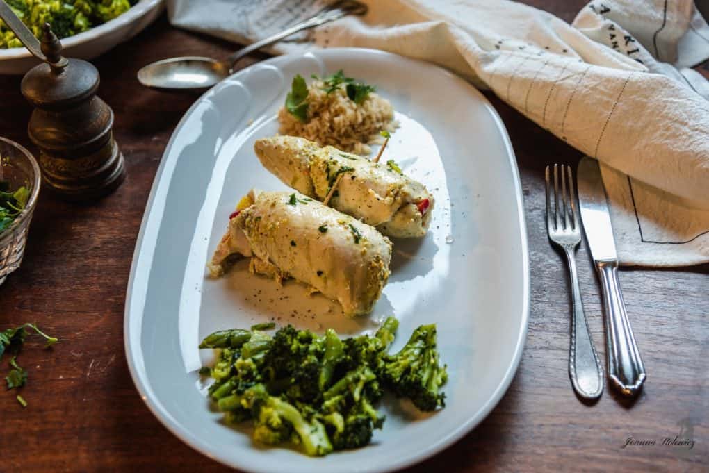 Roladki z kurczaka z ryżem i maślanymi warzywami Thermomania Thermomix