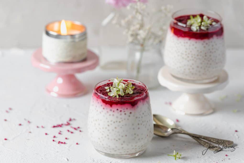 Deser kokosowy z tapioki z frużeliną wiśniową Thermomania Thermomix