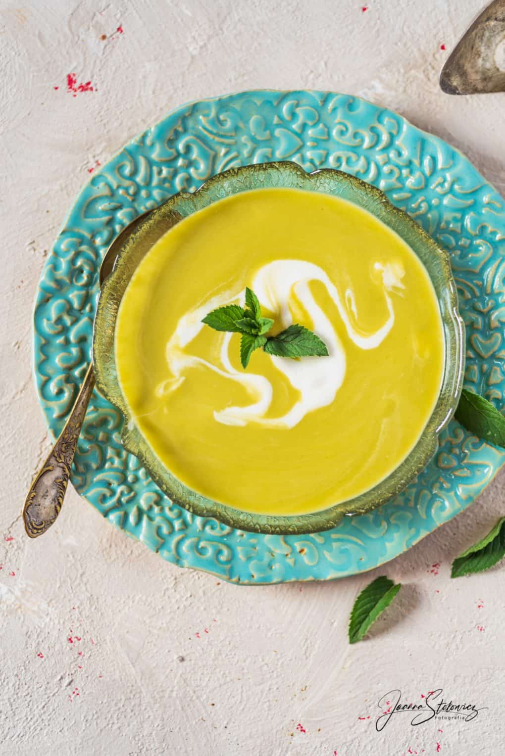 Zupa chłodnik z zielonych szparagów i pora Thermomania Thermomix